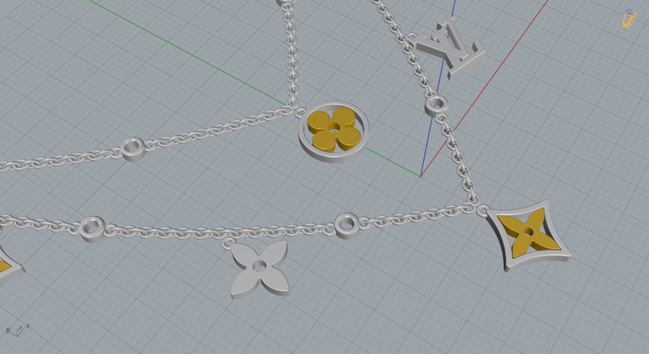 Louis Vuitton Necklace  3D print model_11