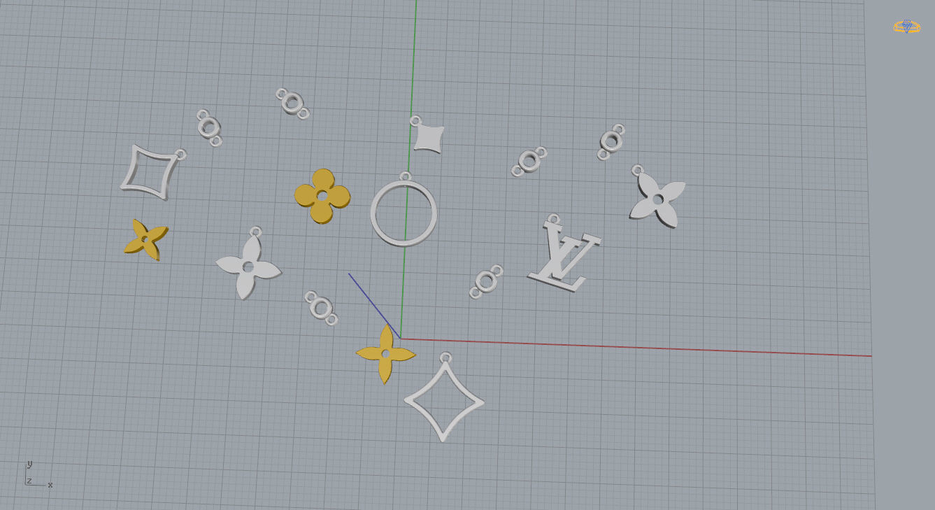 Louis Vuitton Necklace  3D print model_12