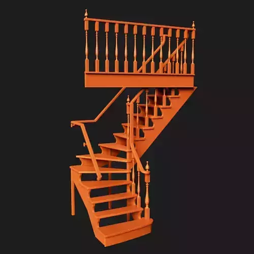 Ladder-L orange staircase