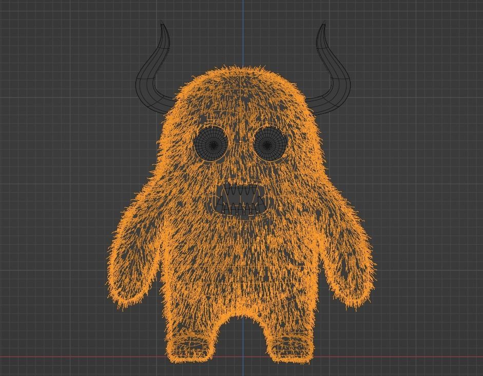 Monster character Free low-poly 3D model_4