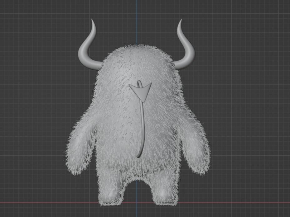 Monster character Free low-poly 3D model_2