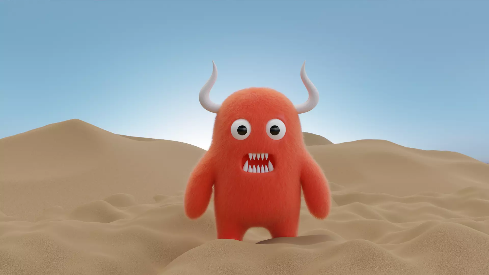 Monster character Free low-poly 3D model_0