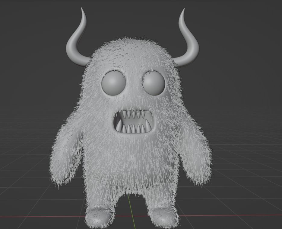 Monster character Free low-poly 3D model_1