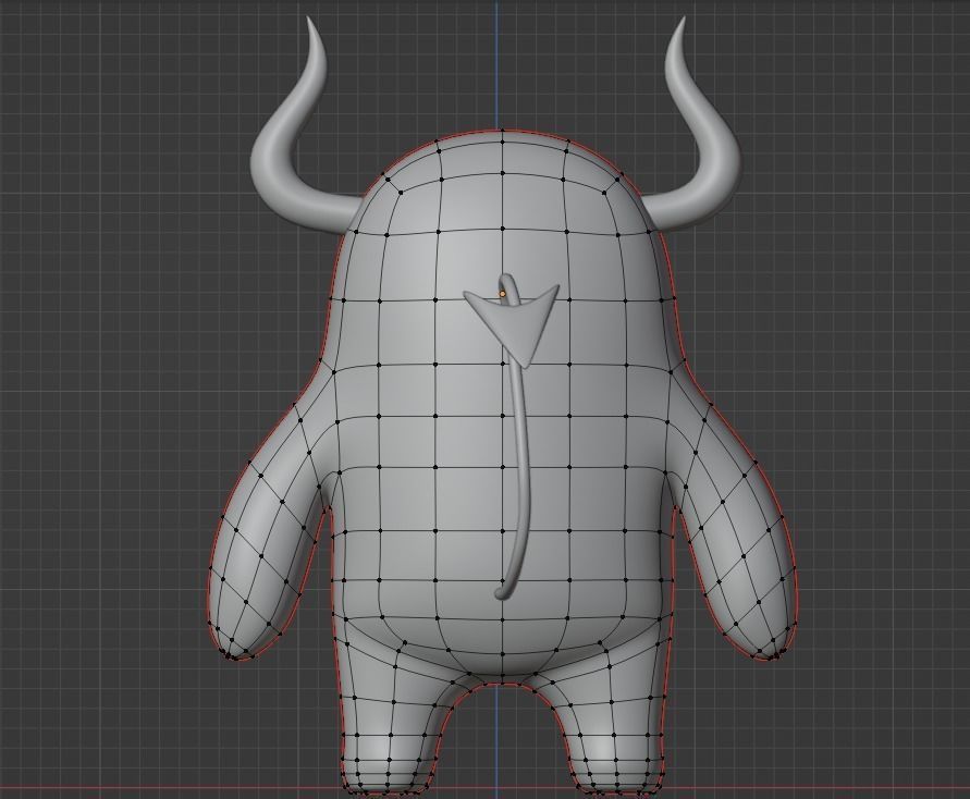 Monster character Free low-poly 3D model_7