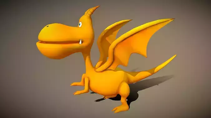 Cartoon Dragon Low-poly 3D model
