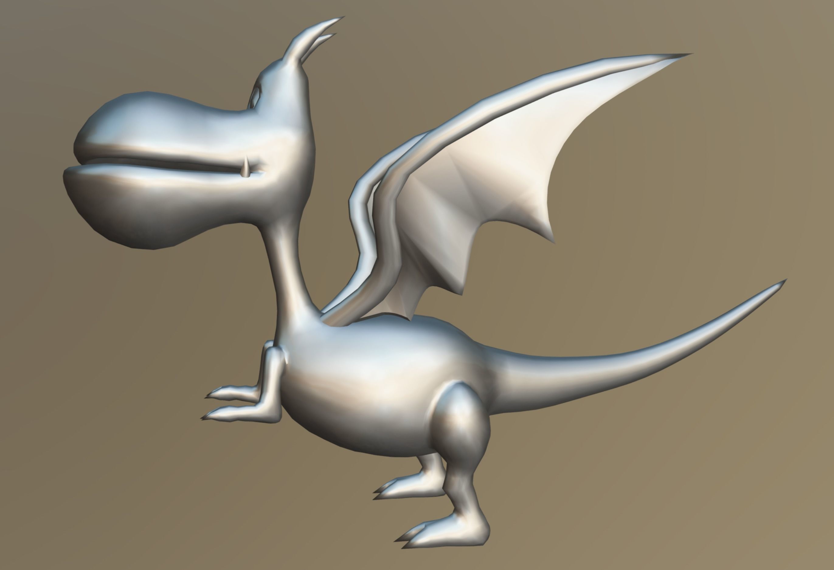Cartoon Dragon Low-poly 3D model_7