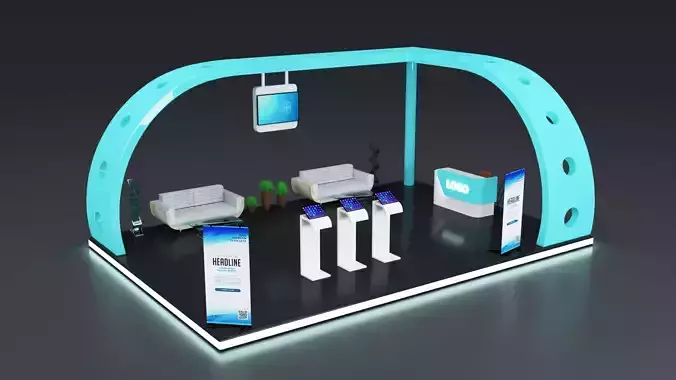 Modern Exhibition Stand  3D model