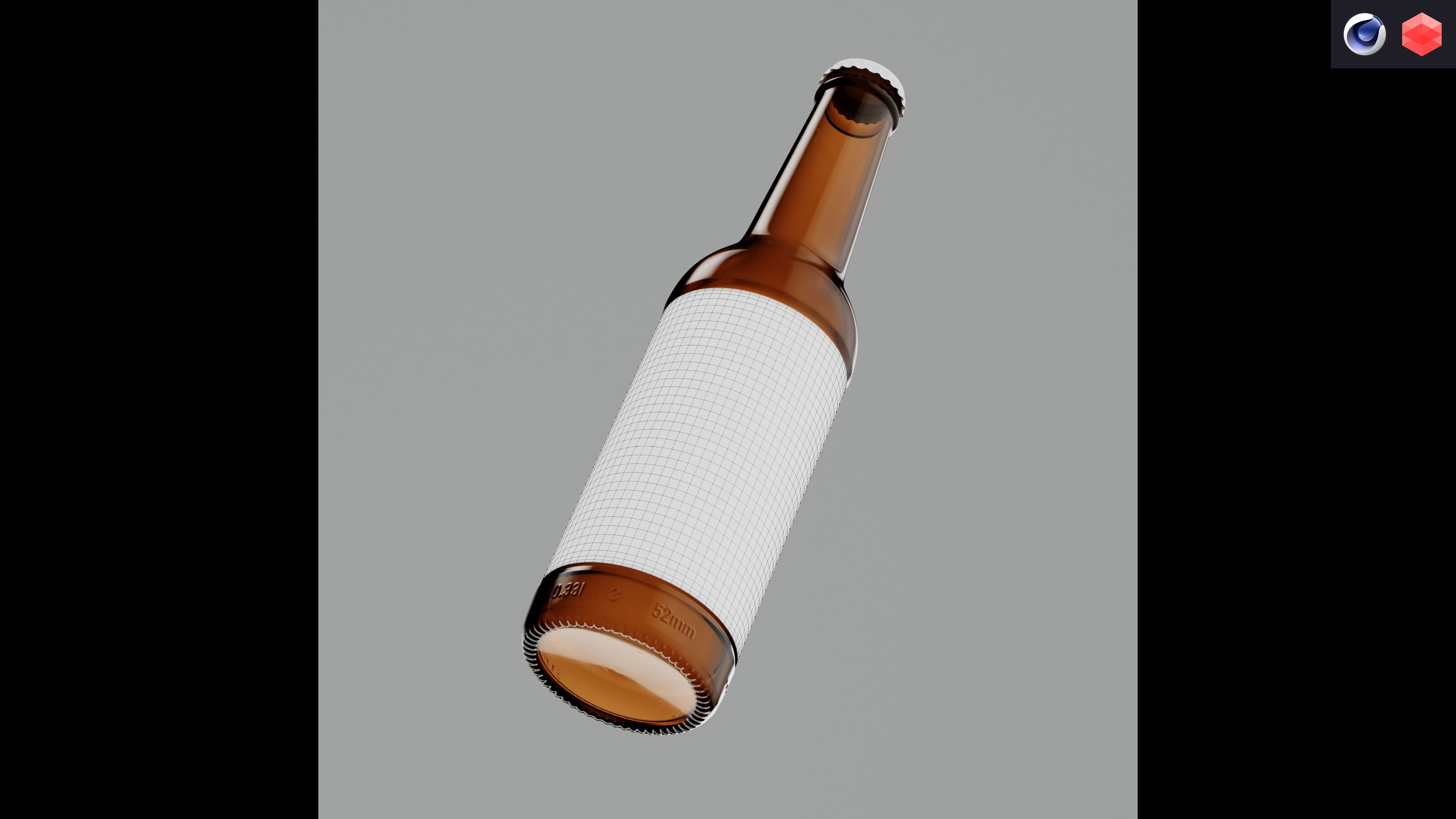 Beer Bottle 3D Model Low-poly 3D model_1