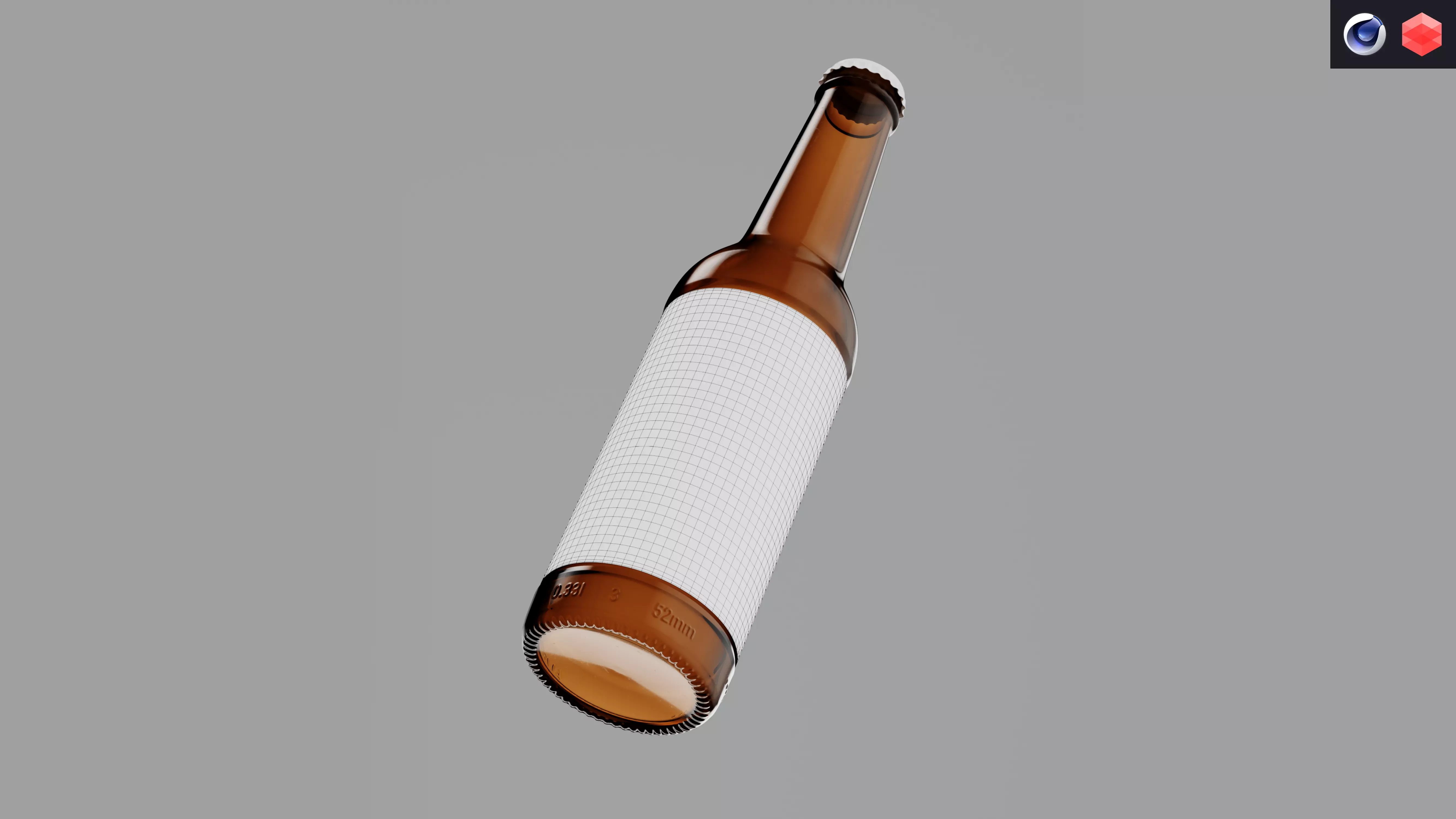Beer Bottle 3D Model Low-poly 3D model_0