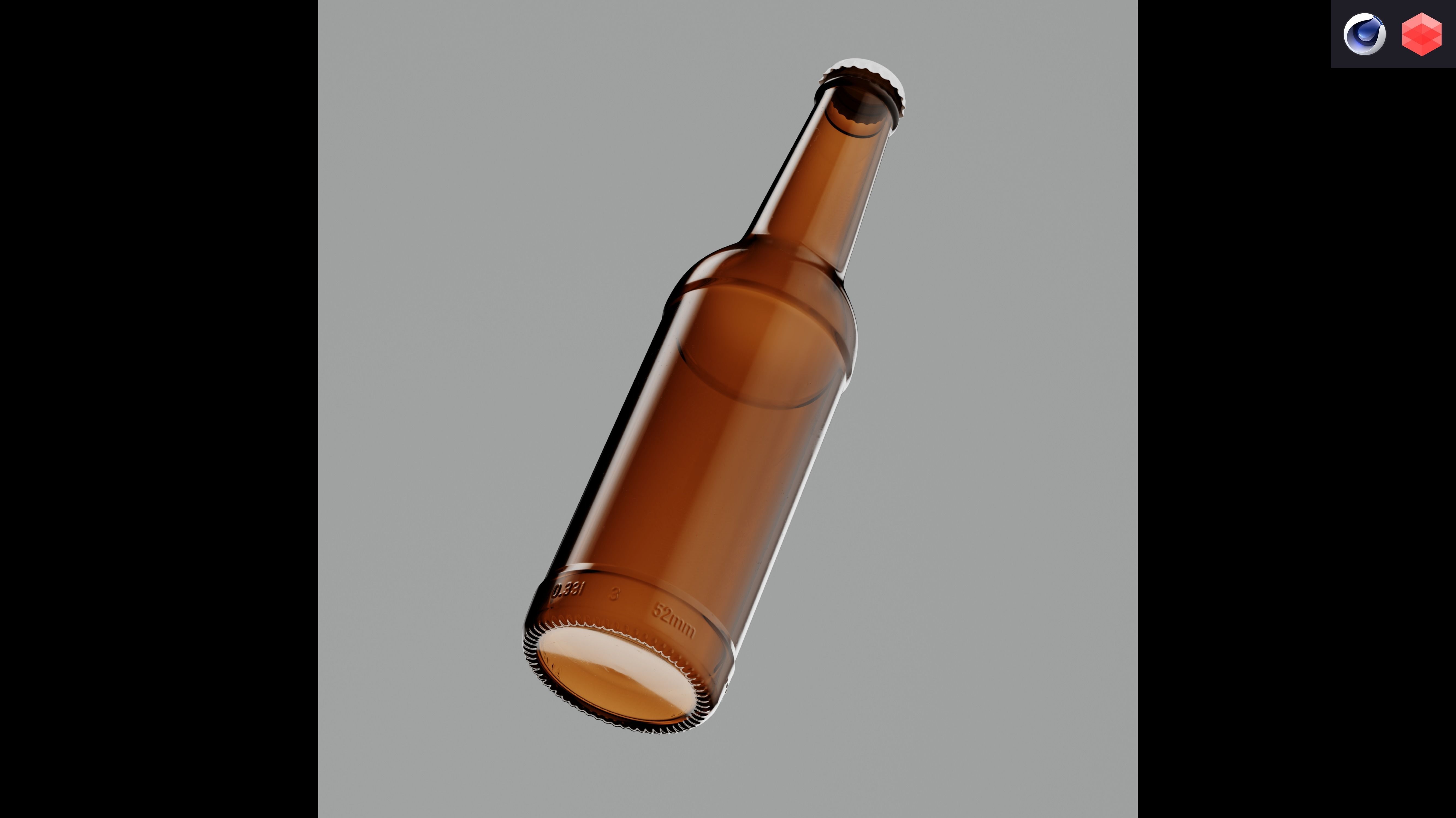 Beer Bottle 3D Model Low-poly 3D model_2