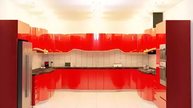 The Kitchen is red