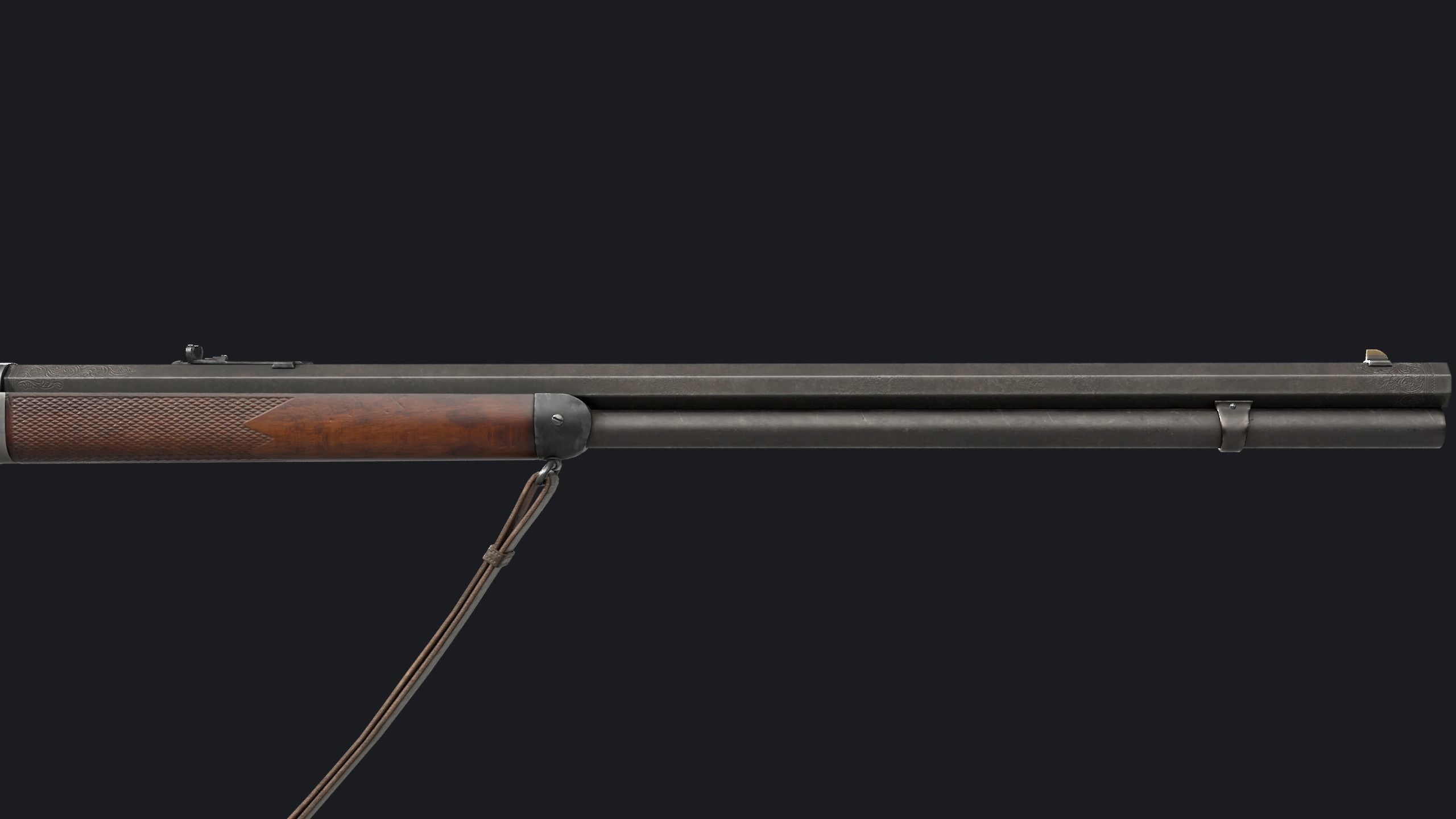 Winchester 1873 Rifle Low-poly 3D model_13