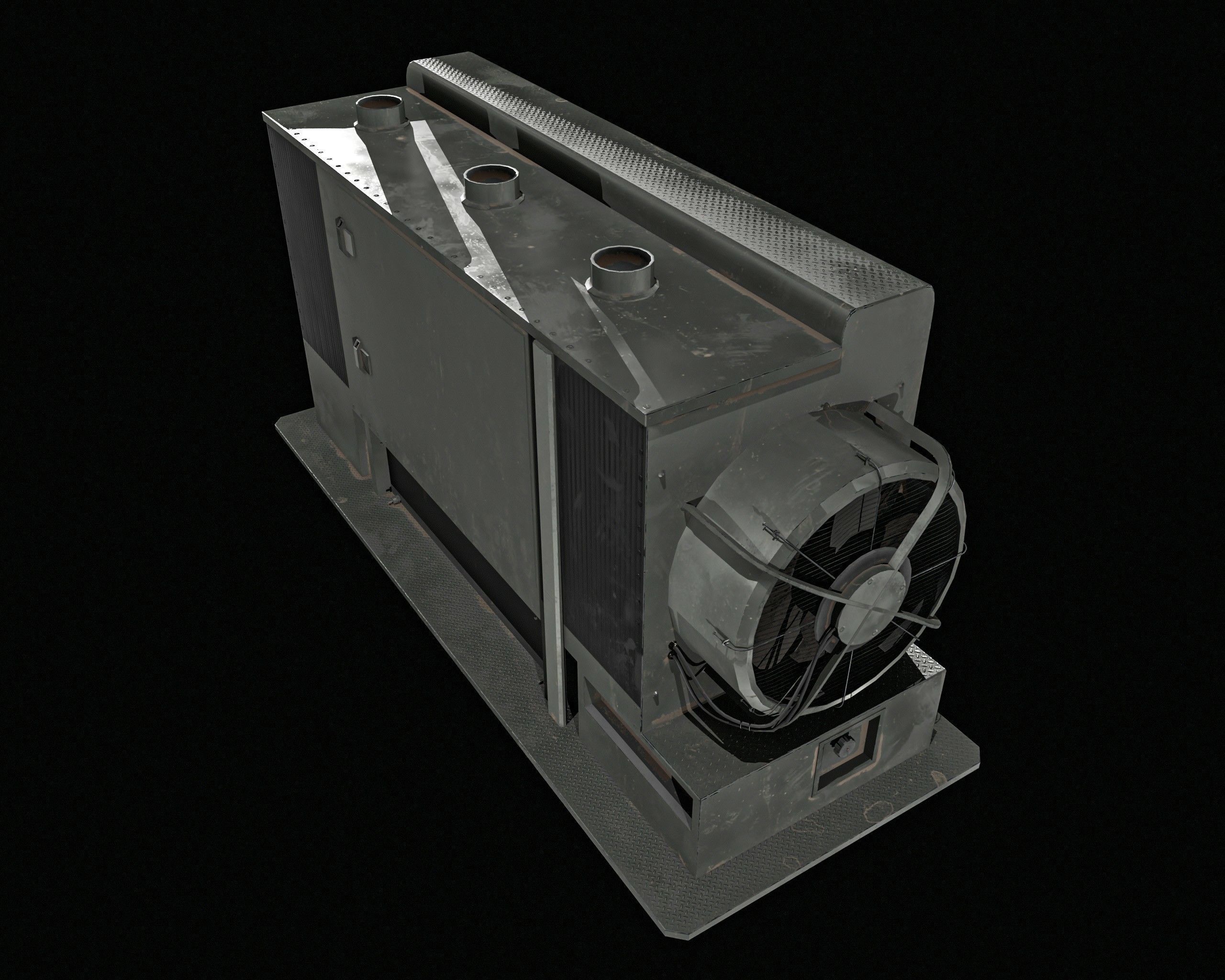 Large Generator 2 Types Low-poly 3D model_12