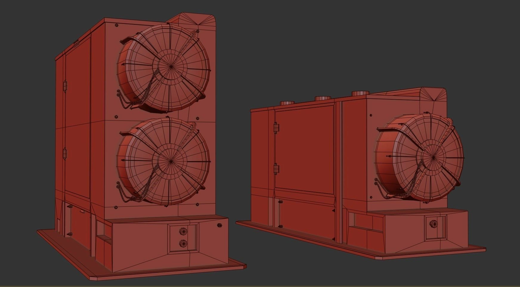 Large Generator 2 Types Low-poly 3D model_18