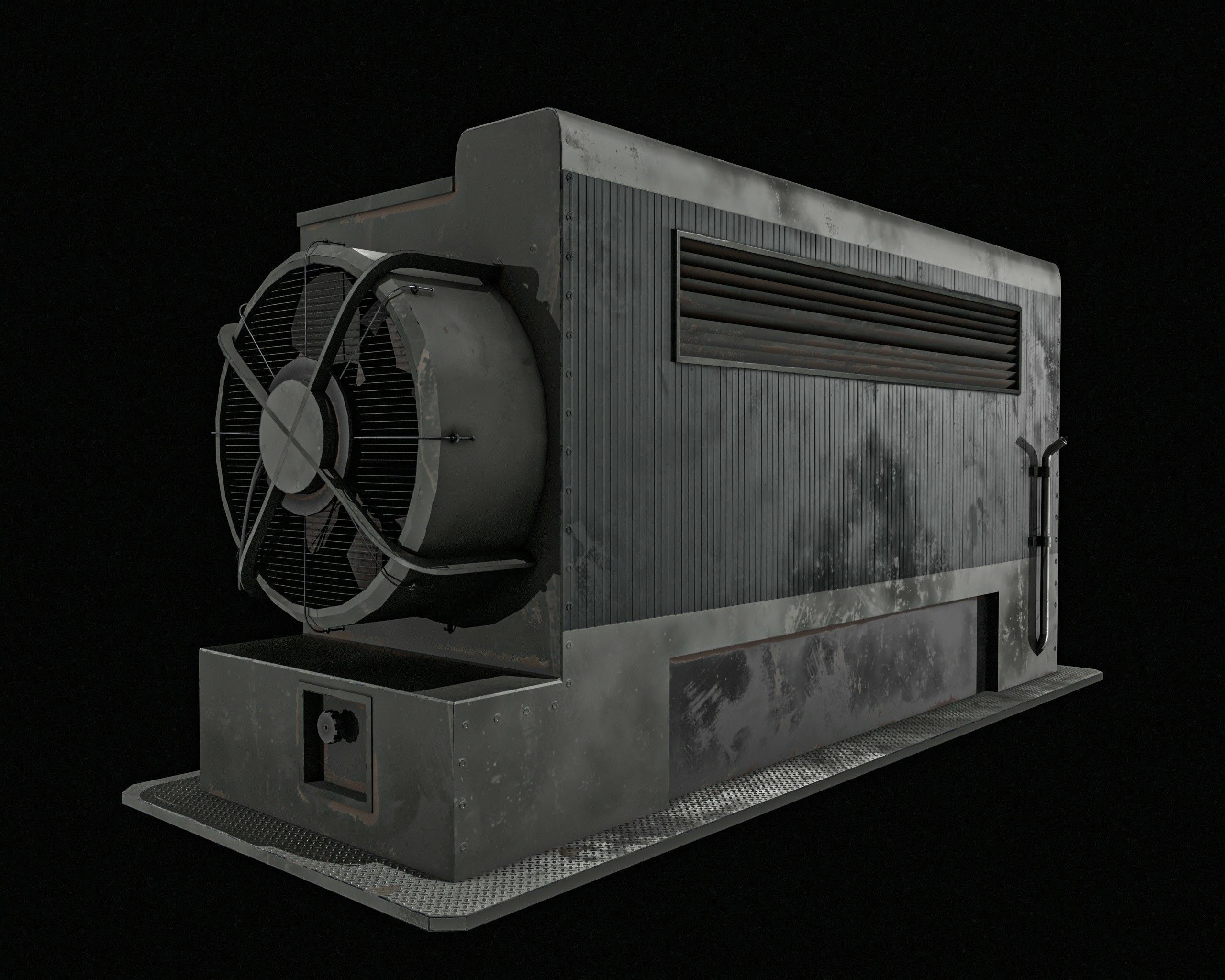 Large Generator 2 Types Low-poly 3D model_4