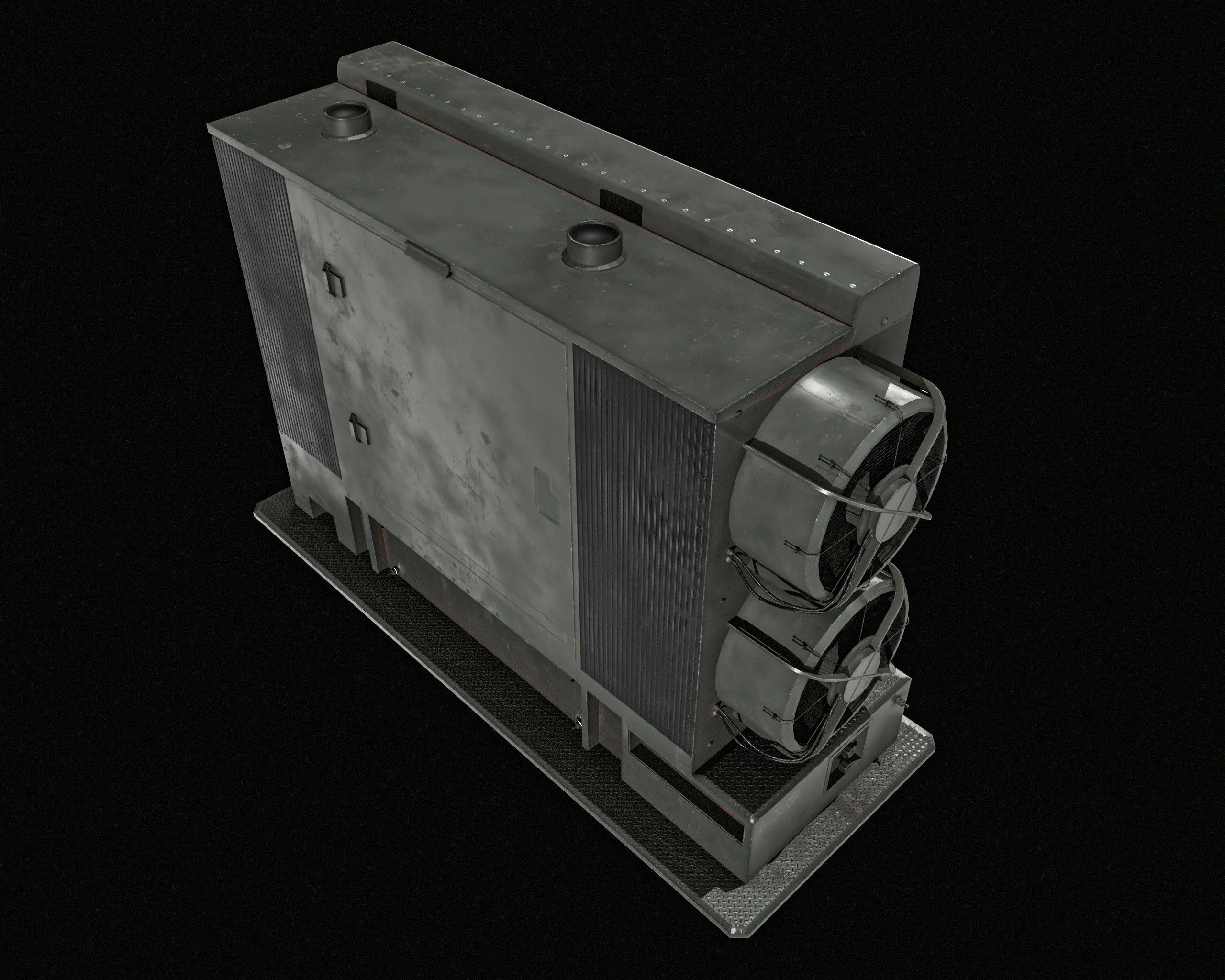 Large Generator 2 Types Low-poly 3D model_11