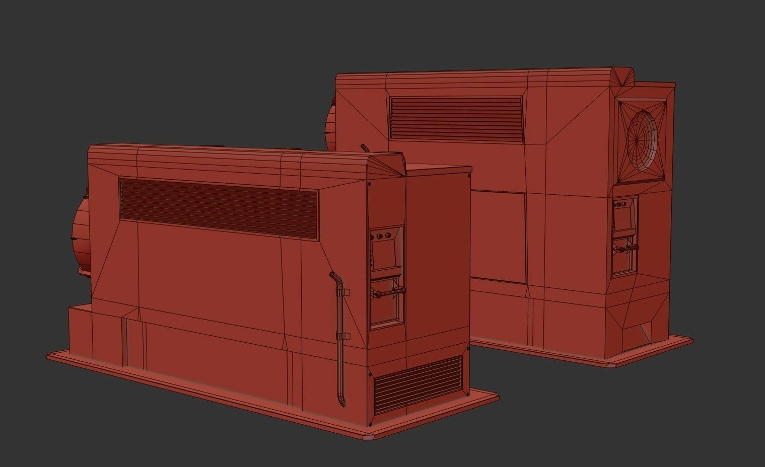Large Generator 2 Types Low-poly 3D model_17