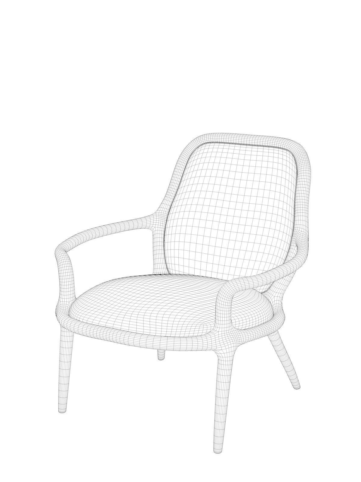 Patti Armchair 3D model_3