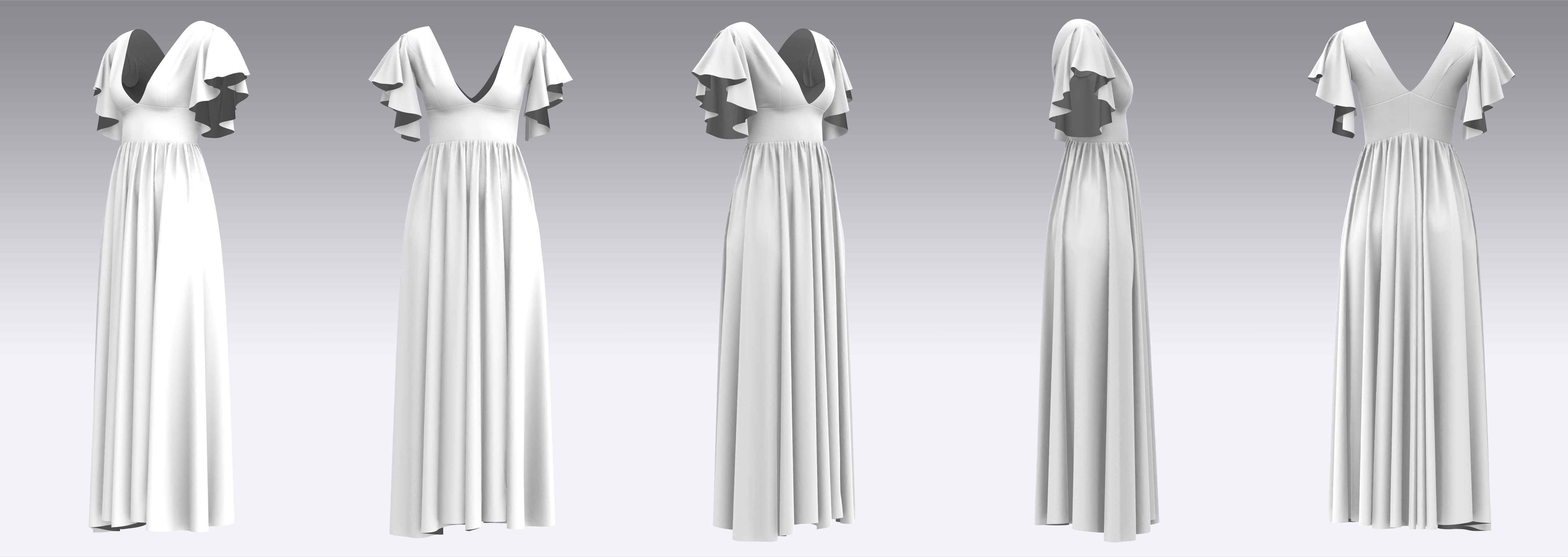 Dress Outfits MD CLO 3D ZPRJ ZPAC project files 3D model_6