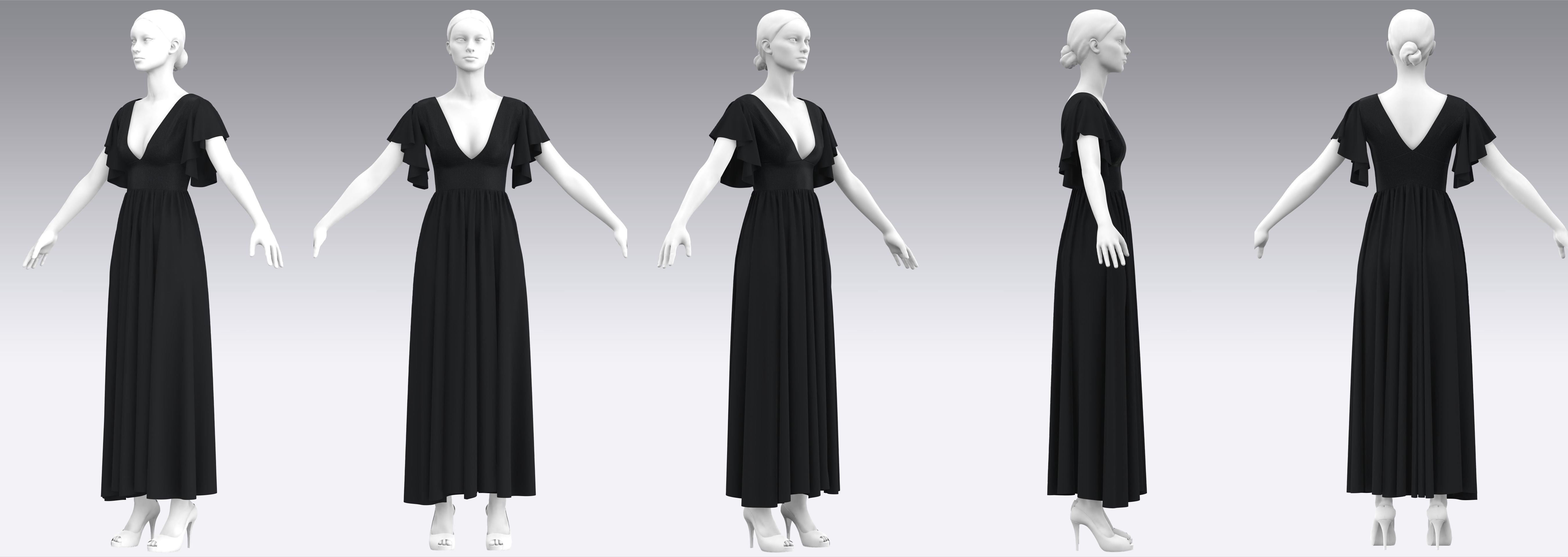 Dress Outfits MD CLO 3D ZPRJ ZPAC project files 3D model_3