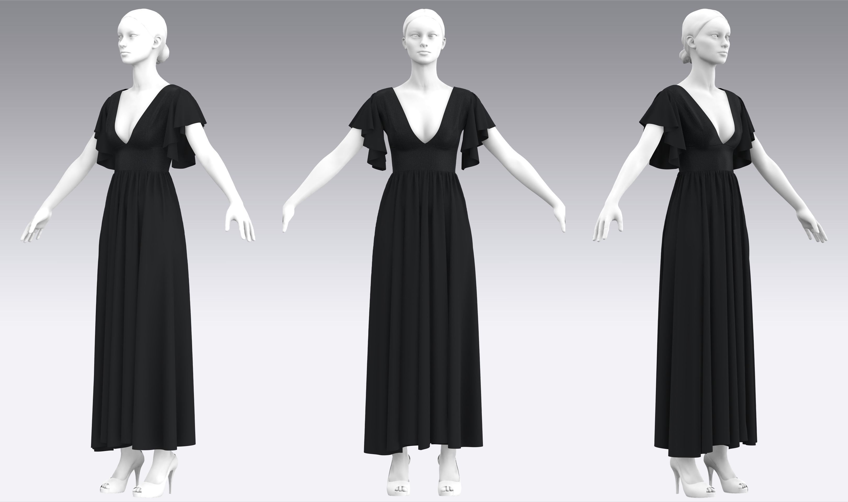 Dress Outfits MD CLO 3D ZPRJ ZPAC project files 3D model_2