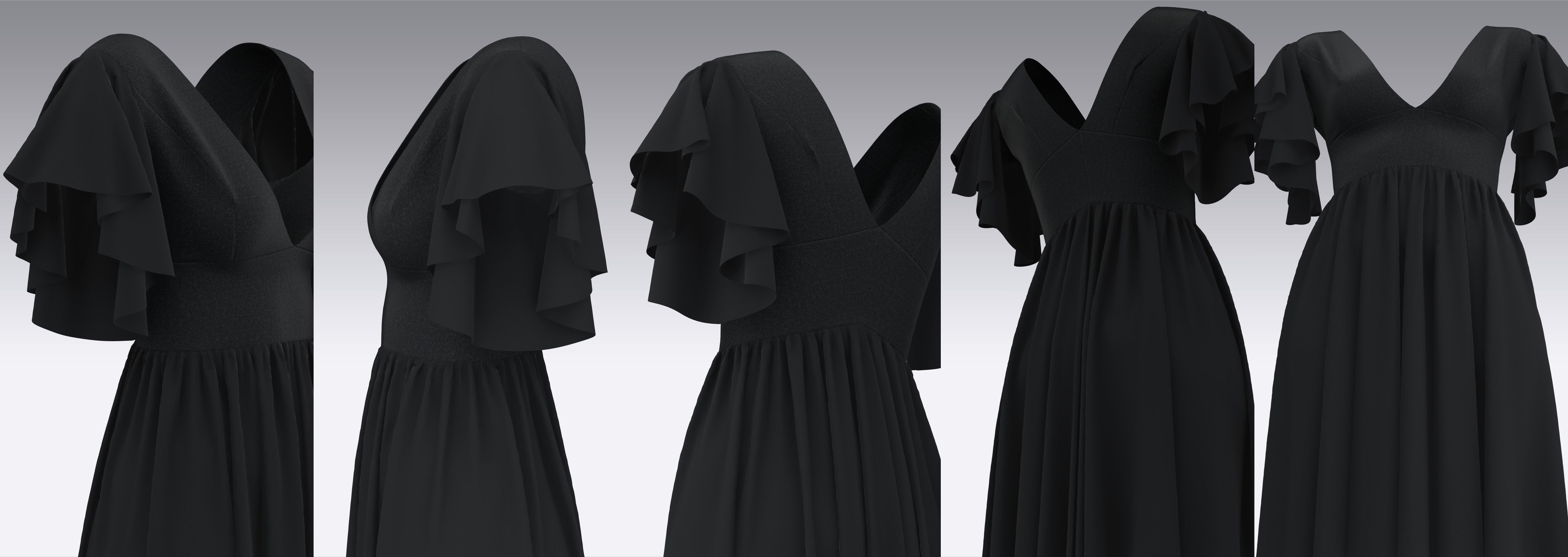 Dress Outfits MD CLO 3D ZPRJ ZPAC project files 3D model_9