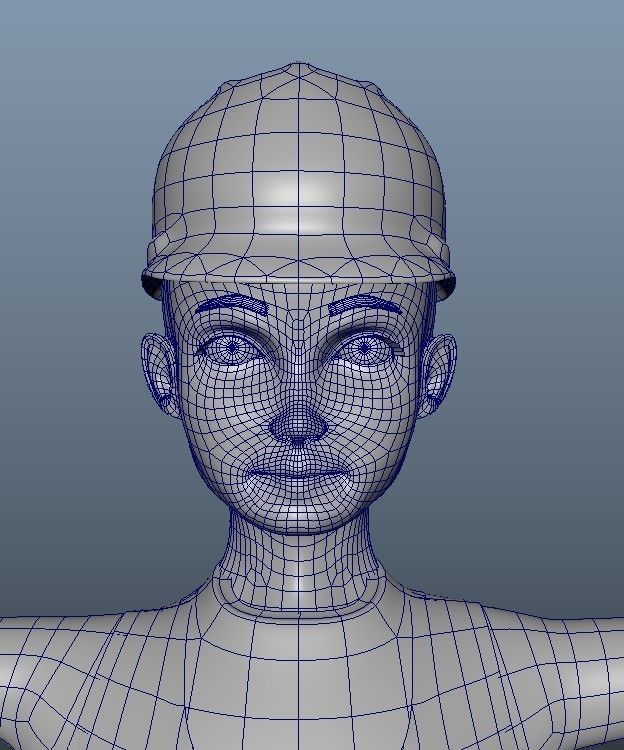 cartoon character Worker pack Low-poly 3D model_83