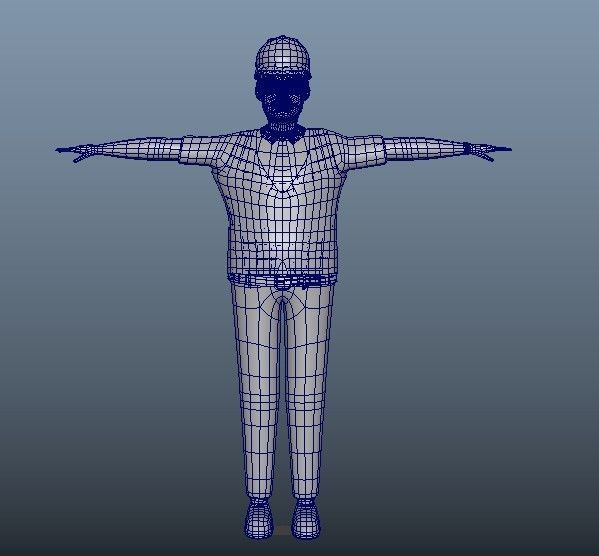 cartoon character Worker pack Low-poly 3D model_18