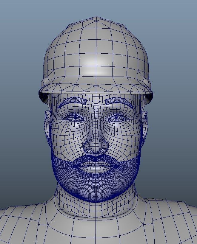 cartoon character Worker pack Low-poly 3D model_9