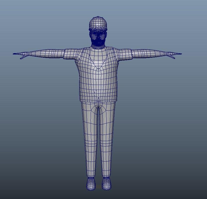 cartoon character Worker pack Low-poly 3D model_38