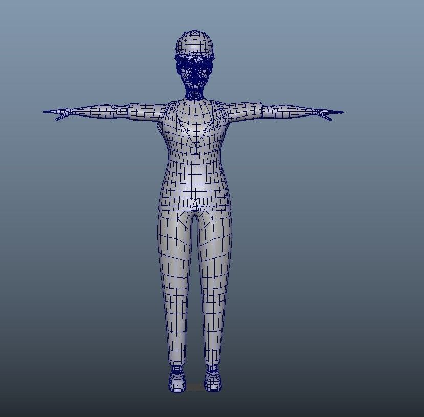 cartoon character Worker pack Low-poly 3D model_50