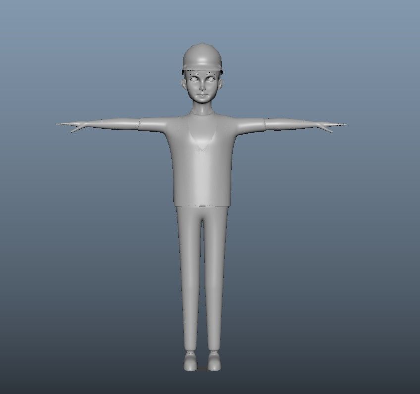 cartoon character Worker pack Low-poly 3D model_24