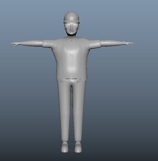 cartoon character Worker pack Low-poly 3D model_31