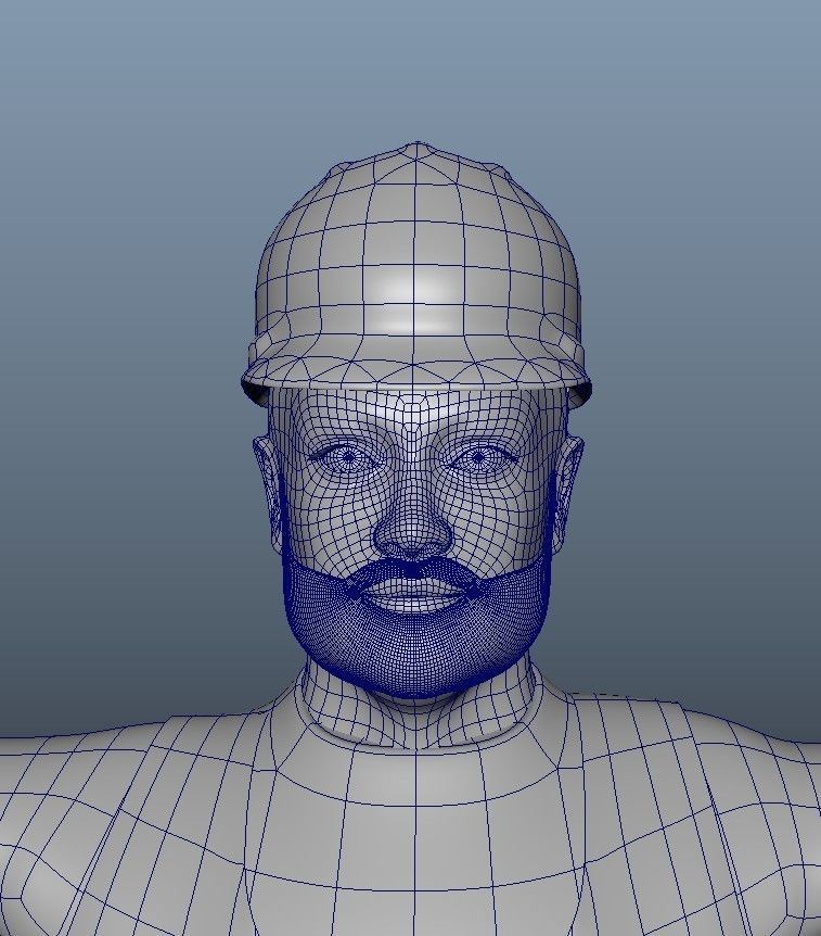 cartoon character Worker pack Low-poly 3D model_57