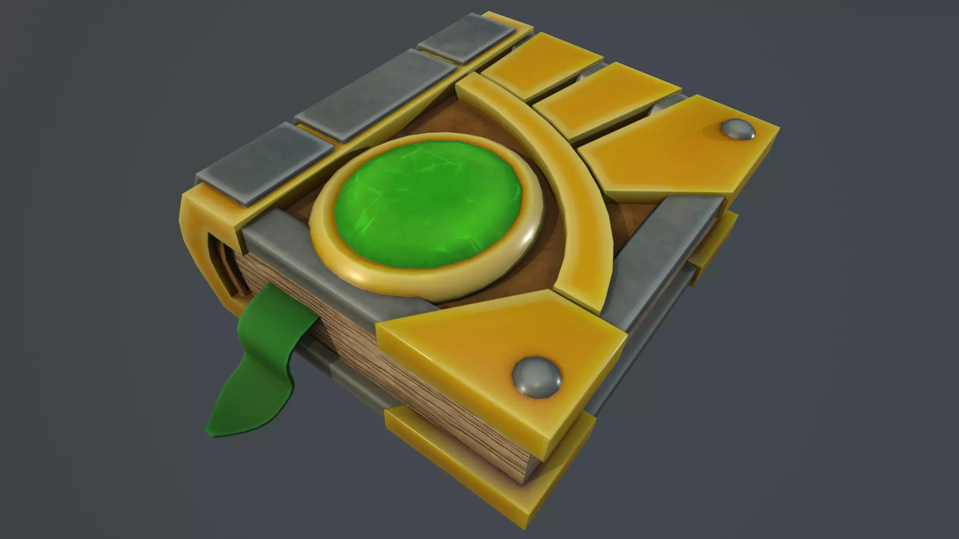 Magic Book of Magic  Low-poly 3D model_0