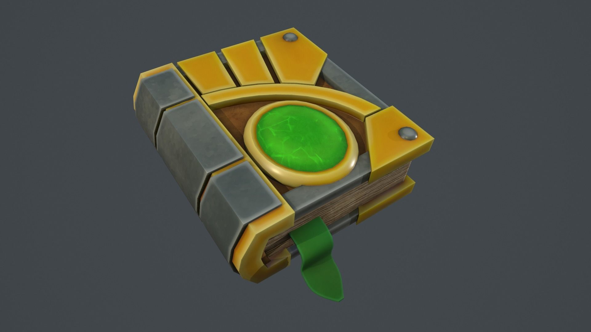 Magic Book of Magic  Low-poly 3D model_2