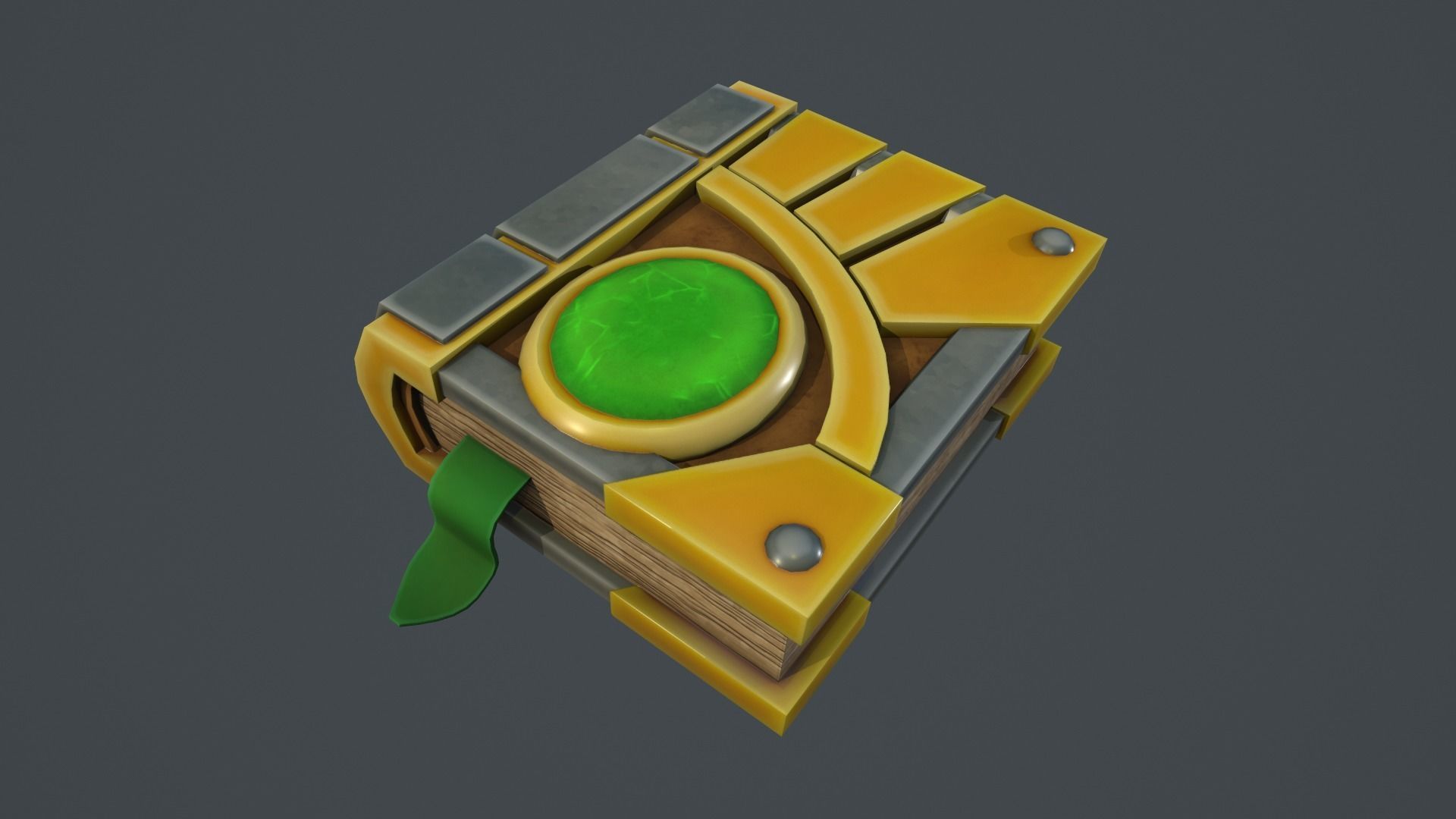 Magic Book of Magic  Low-poly 3D model_4