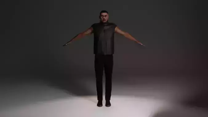 African American Male Character 3D model