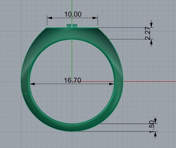 Compass ring 47 3D print model_1