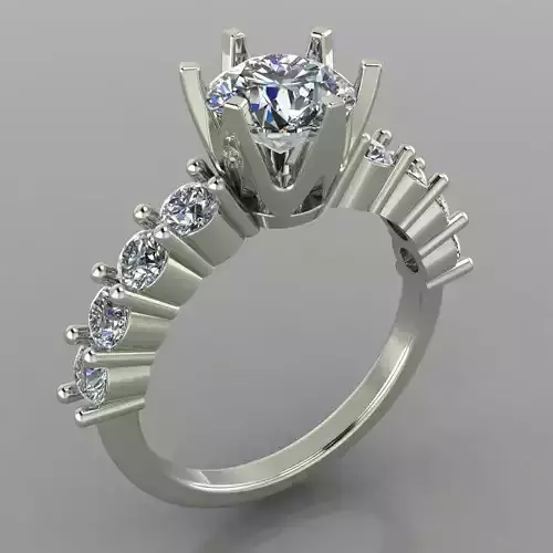 Angelix Round Cut Engagement Ring 46