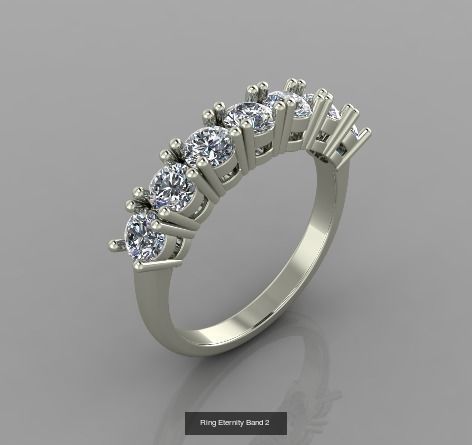 Rings -16 - U - Eternity band 3D Model Collection_10