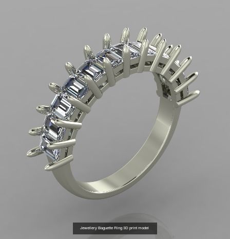 Rings -16 - U - Eternity band 3D Model Collection_5