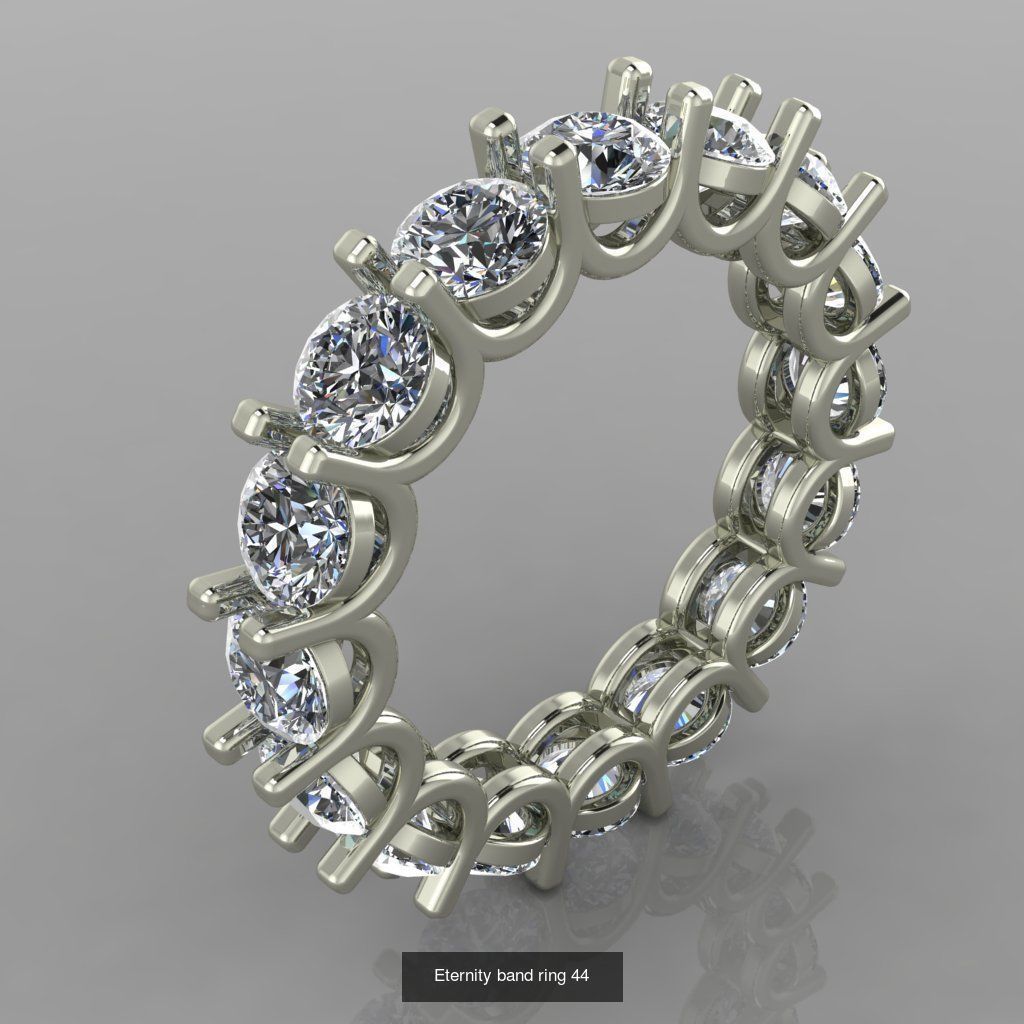 Rings -16 - U - Eternity band 3D Model Collection_15