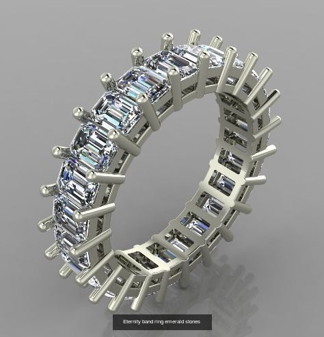 Rings -16 - U - Eternity band 3D Model Collection_8