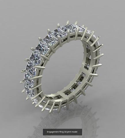 Rings -16 - U - Eternity band 3D Model Collection_4