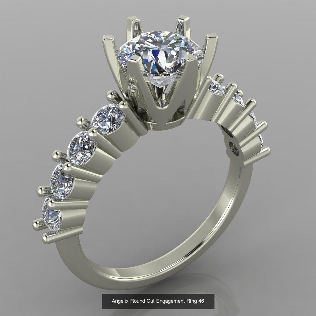 Rings -16 - U - Eternity band 3D Model Collection_16