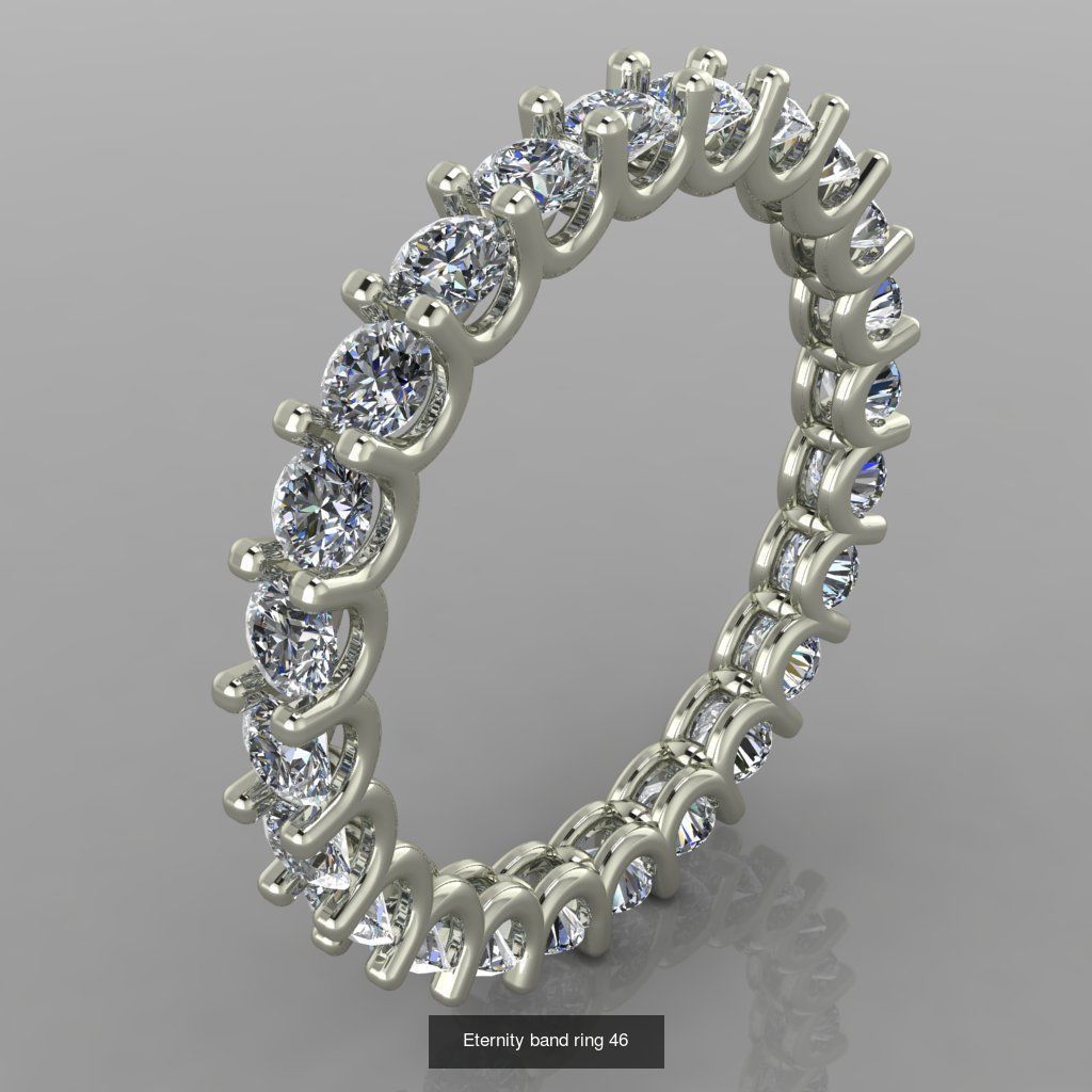 Rings -16 - U - Eternity band 3D Model Collection_14