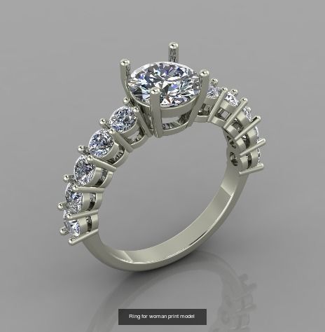 Rings -16 - U - Eternity band 3D Model Collection_2