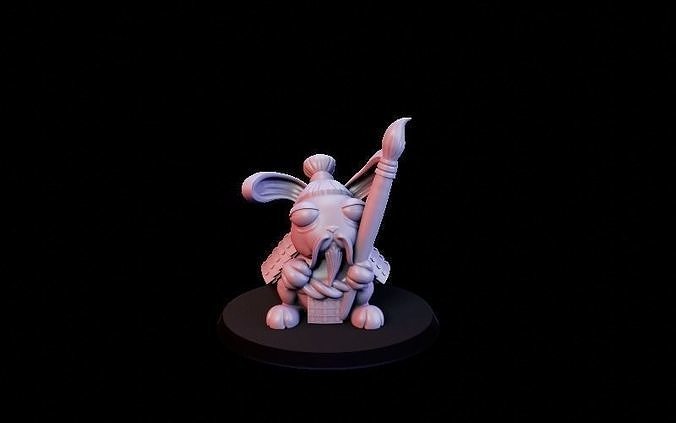 Rabbit brush 3D print model