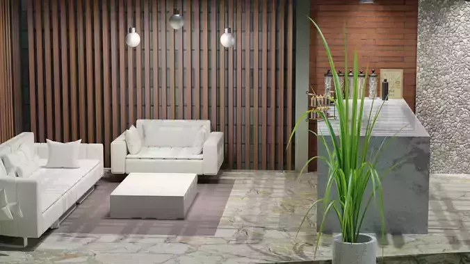 GAZEBO modern living room with furniture